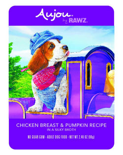 RAWZ Aujou Chicken Breast & Pumpkin Dog Food 8 / 2.46 oz Pouches