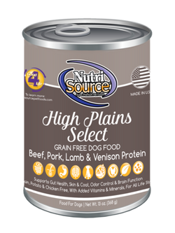 Nutrisource Grain Free High Plains Select Canned Dog Food
