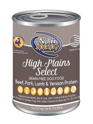 Nutrisource Grain Free High Plains Select Canned Dog Food