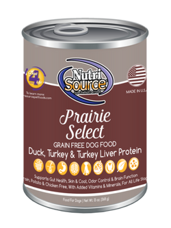 Nutrisource Grain Free Prairie Select Canned Dog Food