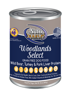 Nutrisource Grain Free Woodlands Select Canned Dog Food