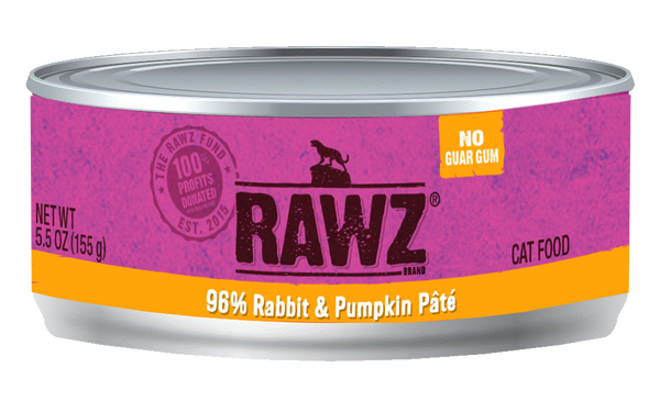 RAWZ 96% Rabbit & Pumpkin Pate Cat Food