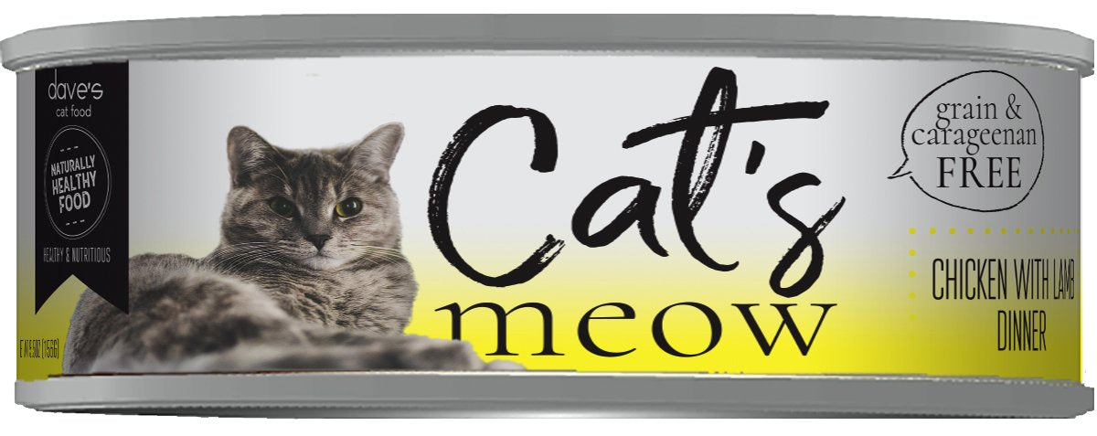 Dave's Pet Food Grain Free Cats Meow Chicken with Lamb Canned Cat Food