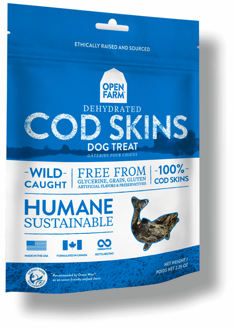 OPEN FARM Grain-Free Dehydrated Cod Treats for Dogs