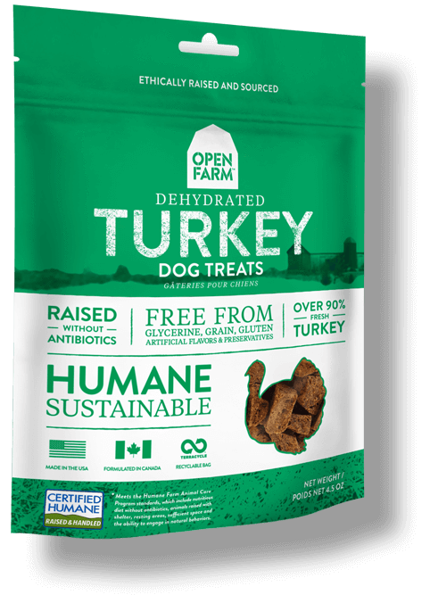 OPEN FARM Grain-Free Dehydrated Turkey Treats for Dogs