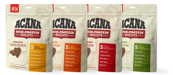 ACANA High Protein Crunchy Beef Liver Recipe Biscuits for Dogs - 9 oz. bag