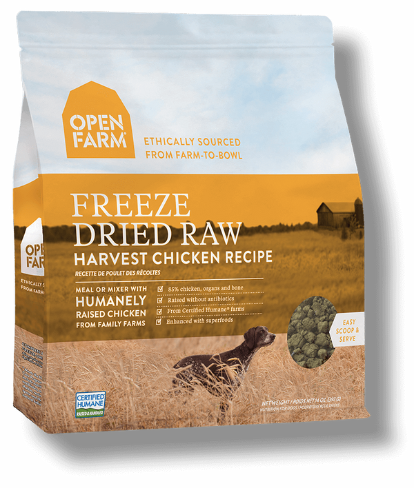 OPEN FARM Grain-Free Freeze-Dried Harvest Chicken Recipe for Dogs