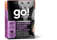 Go! Carnivore Grain Free Chicken, Turkey + Duck Pâté for Cats 