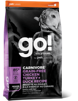 Go! Solutions Carnivore Grain Free Chicken, Turkey, + Duck Senior Recipe
