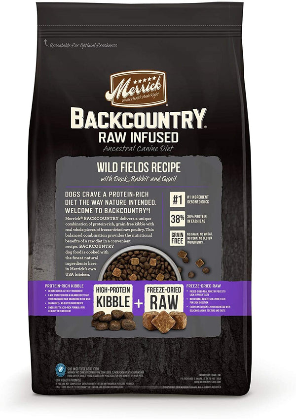 Merrick Grain Free Backcountry Wild Fields Recipe Dog Food