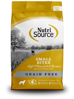 Nutrisource Grain Free Small Bites High Plains Select Dry Dog Food