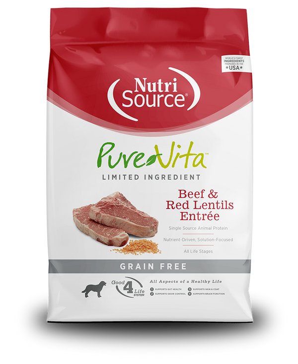 PureVita Grain Free Beef and Red Lentils Dry Dog Food