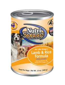 Nutrisource Lamb and Rice Canned Dog Food