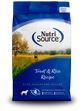 Nutrisource Adult Trout and Rice Dry Dog Food