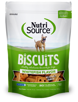 Nutrisource Grain Free Whitefish Biscuit Dog Treats