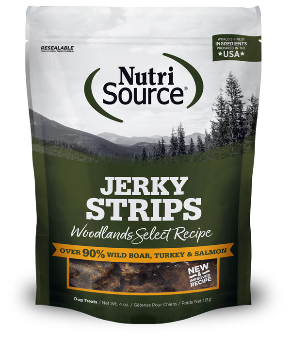 Nutrisource Jerky Strips Woodlands Select Recipe Dog Treats