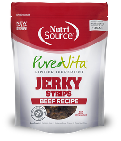 PureVita Jerky Strips Beef Recipe Dog Treats