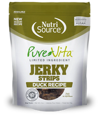 PureVita Jerky Strips Duck Recipe Dog Treats