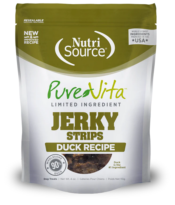 PureVita Jerky Strips Duck Recipe Dog Treats