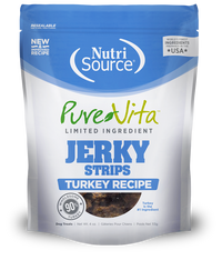 PureVita Jerky Strips Turkey Recipe Dog Treats