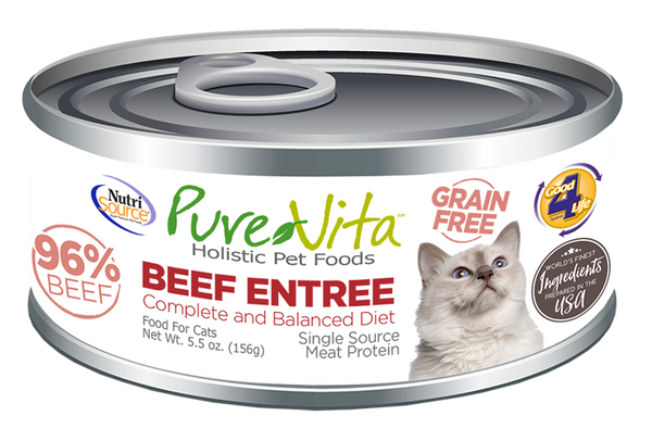 PureVita Grain Free Beef Entree for Cats
