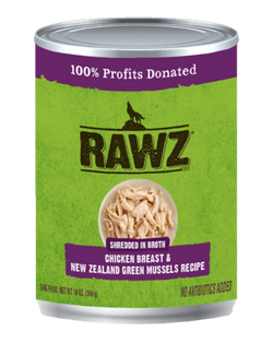 RAWZ Shredded in Broth  Chicken Breast &  New Zealand Green Mussel Recipe