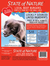 State of Nature Frozen Raw Beef for Dogs