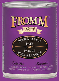 Fromm Grain Free Duck A La Veg Pate Canned Wet Dog Food