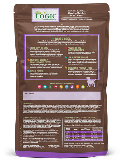 Nature's Logic Rabbit Meal Feast Dry Food for Dogs