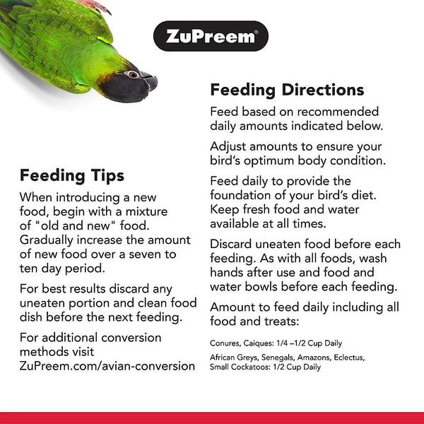 ZuPreem AvianBreeder FruitBlend for Parrots & Conures (Medium to Large Birds)